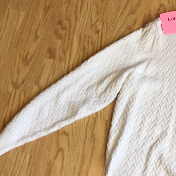 NWT White sweater with a basket weave design in size 3 XL any STUDIO WORKS - Picture 5 of 13